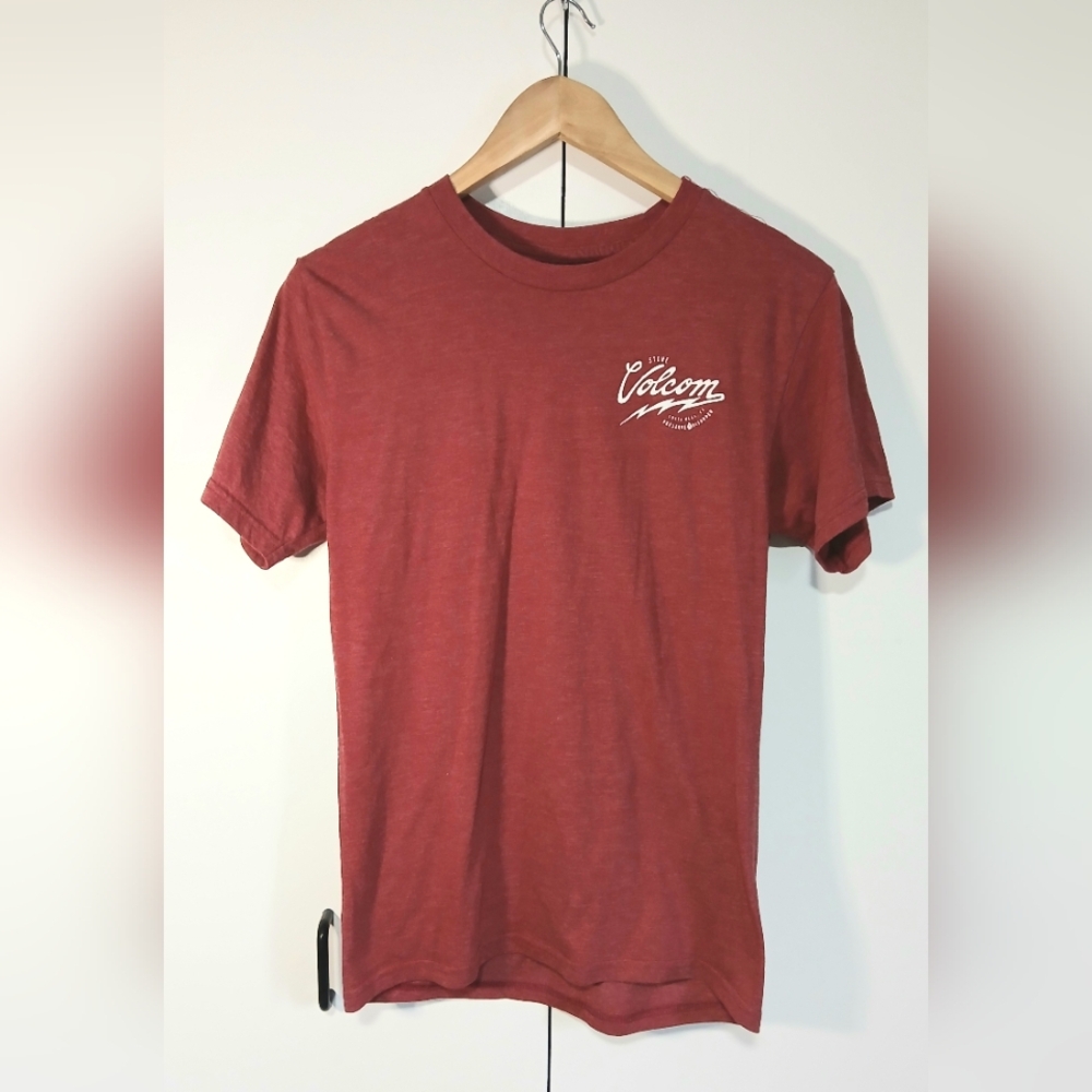 Volcom Brick Red Graphic Logo Tee Men’s Small